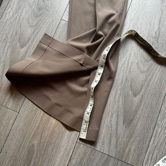 Athleta Pants Womens M Beige Venice Flare Leg Slit Hem High Rise Office Commute - Picture 8 of 14